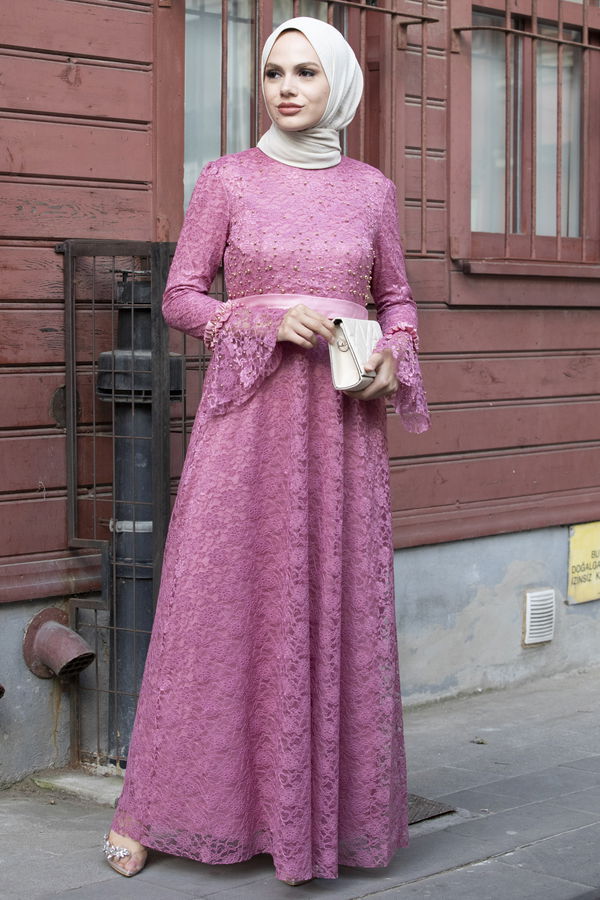 Abiye Elbise Pembe - 21103 PEMBE