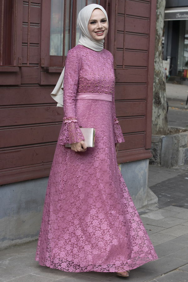 Abiye Elbise Pembe - 21103 PEMBE