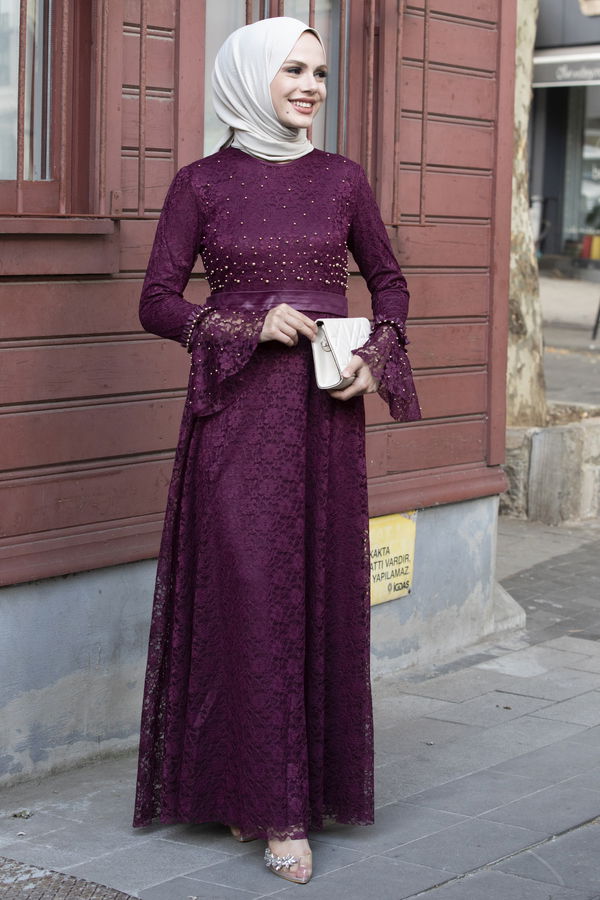 Abiye Elbise Mürdüm - 21103