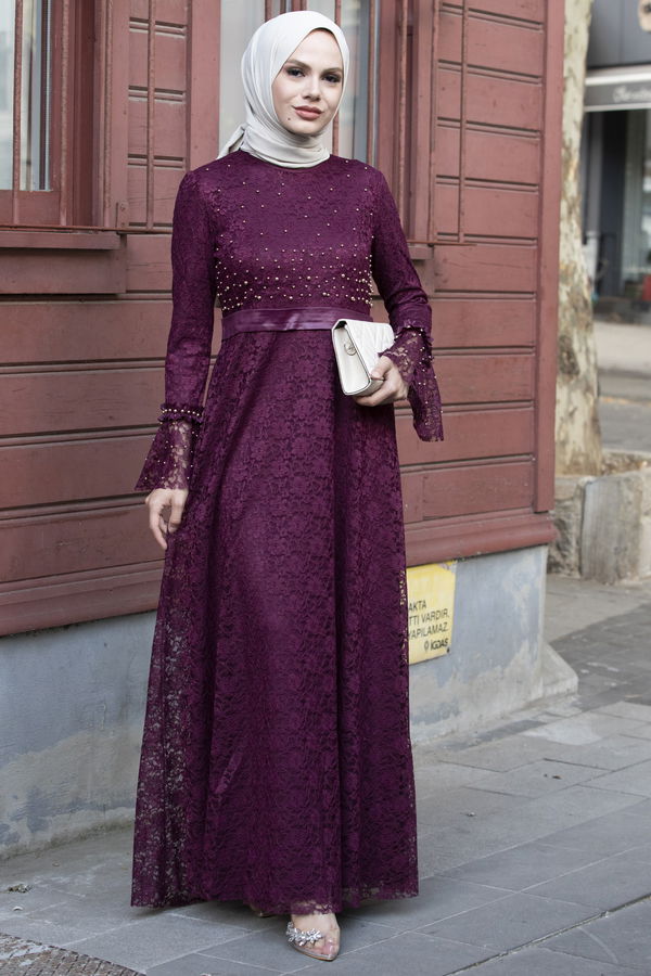 Abiye Elbise Mürdüm - 21103