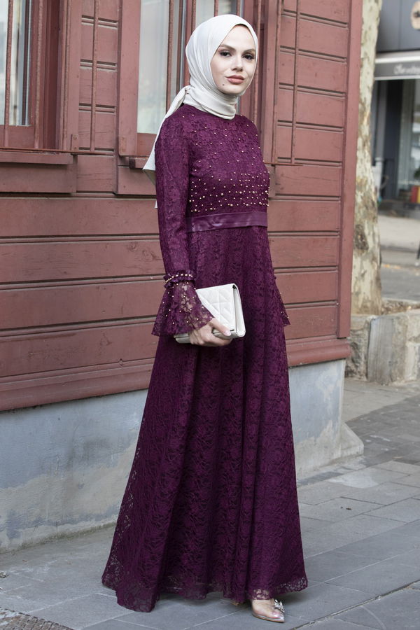 Abiye Elbise Mürdüm - 21103