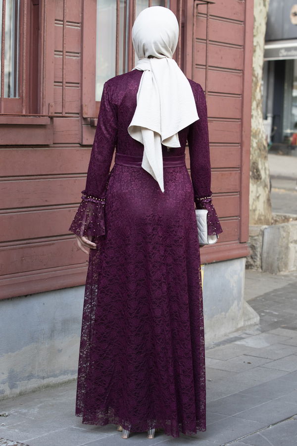 Abiye Elbise Mürdüm - 21103
