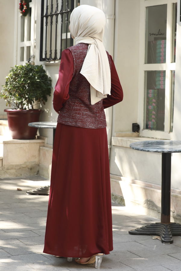 Abiye Elbise Bordo - 21105 BORDO