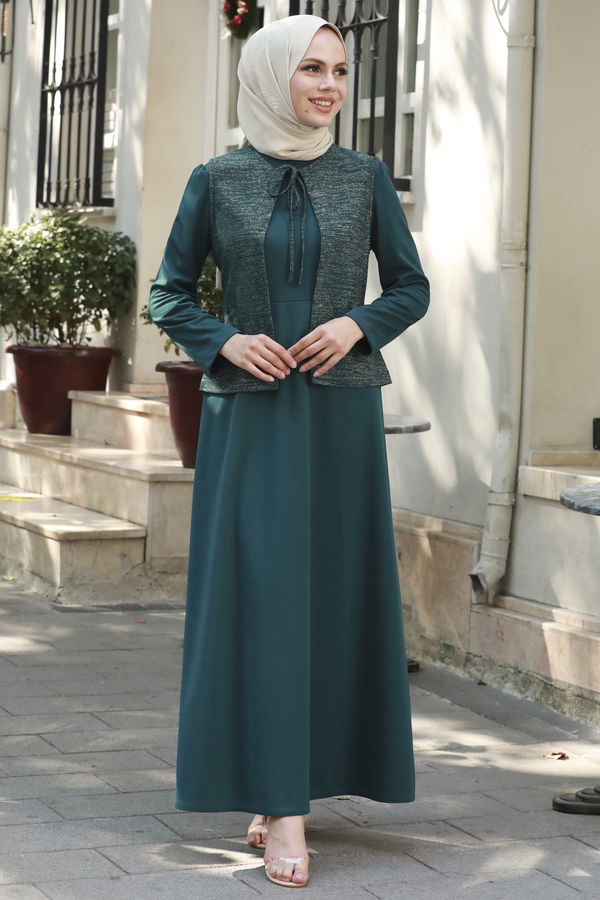 Abiye Elbise Yeşil - 21105 YEŞİL