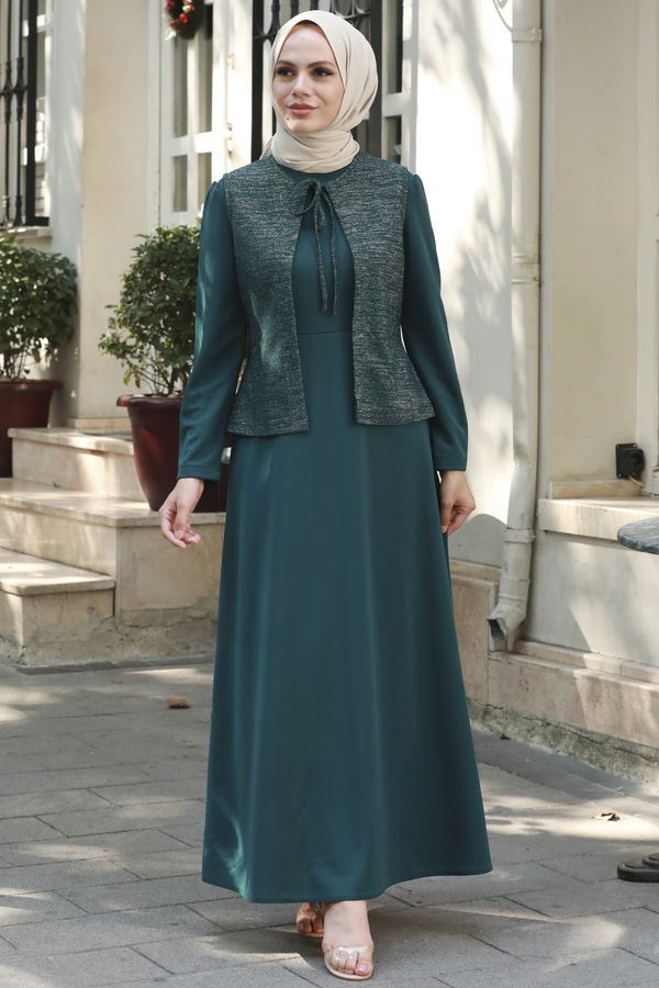 Abiye Elbise Yeşil - 21105 YEŞİL