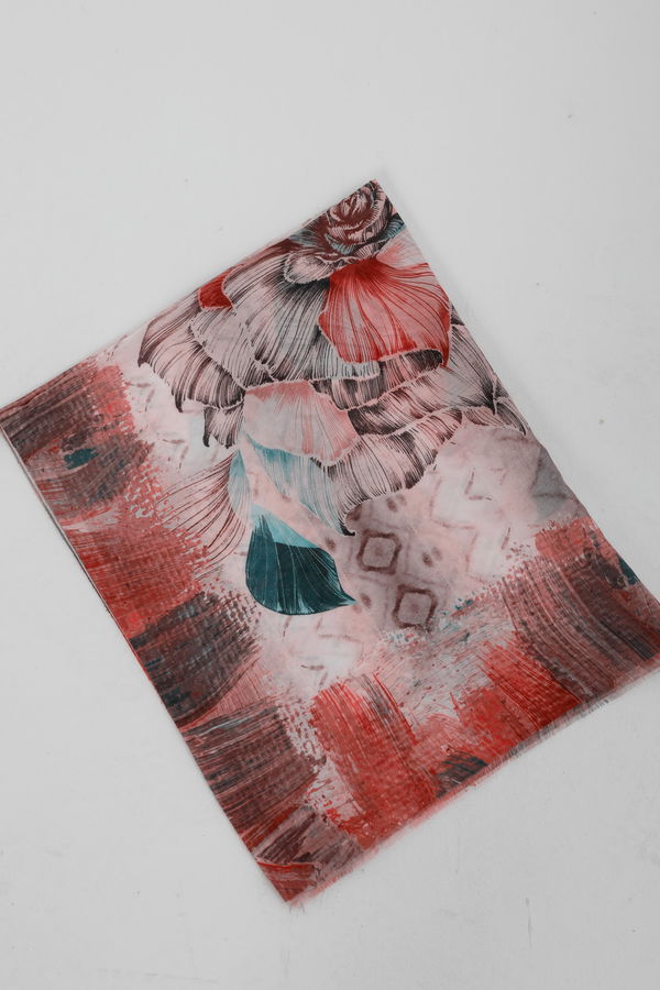 Desenli Şal Pembe - 21194 PEMBE