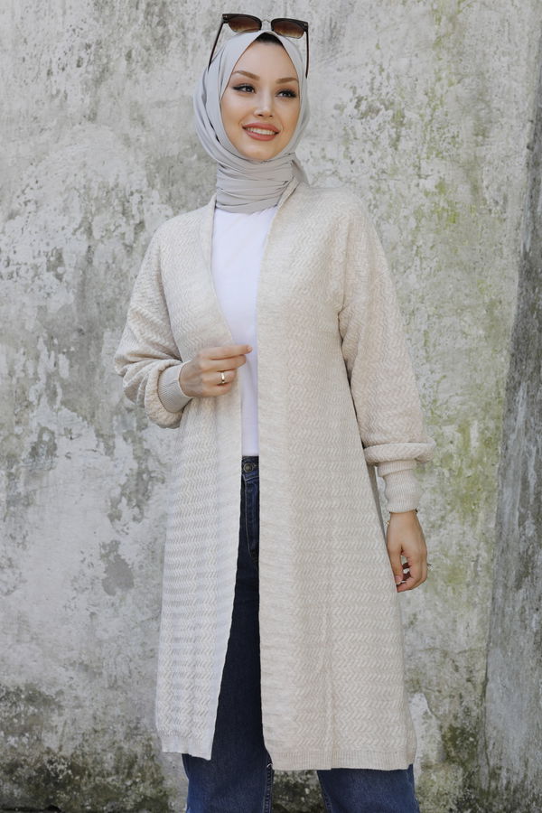 Triko Hırka Bej - 21187