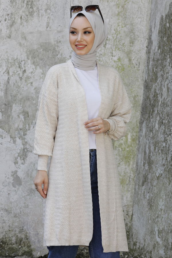 Triko Hırka Bej - 21187