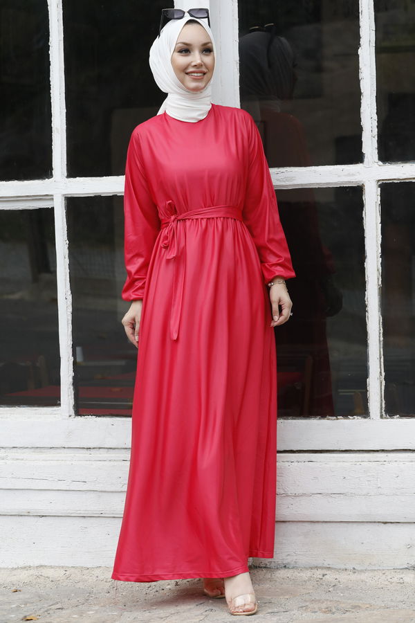 Elbise Fuşya - 10407