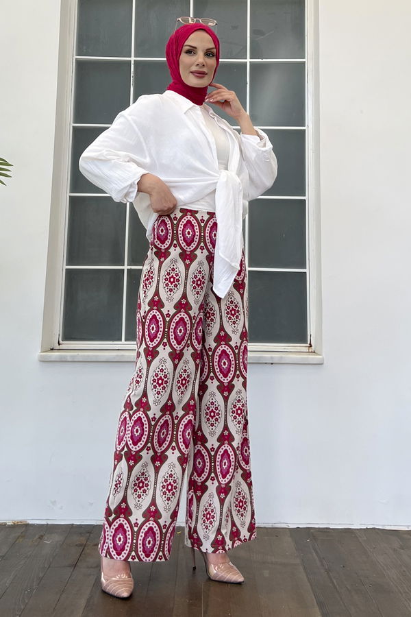 Pantolon Fuşya - 10021 FUŞYA