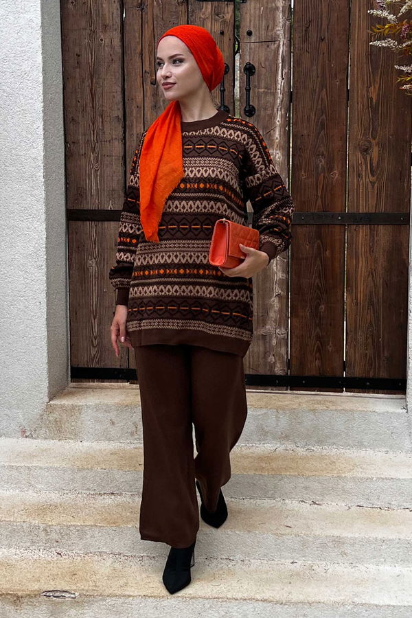 Tunik Pantolon Kahverengi - 21208