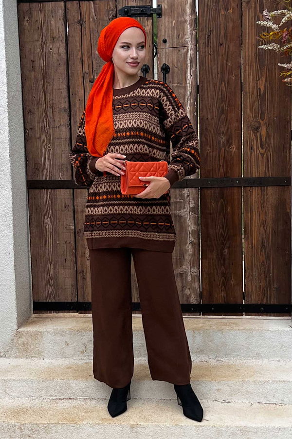 Tunik Pantolon Kahverengi - 21208