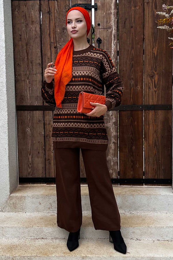 Tunik Pantolon Kahverengi - 21208