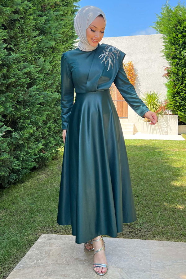 Abiye Elbise Yeşil - 21343 YEŞİL