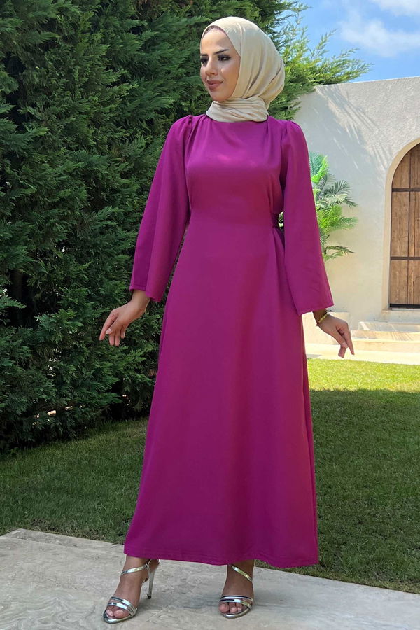 Elbise Fuşya - 10423