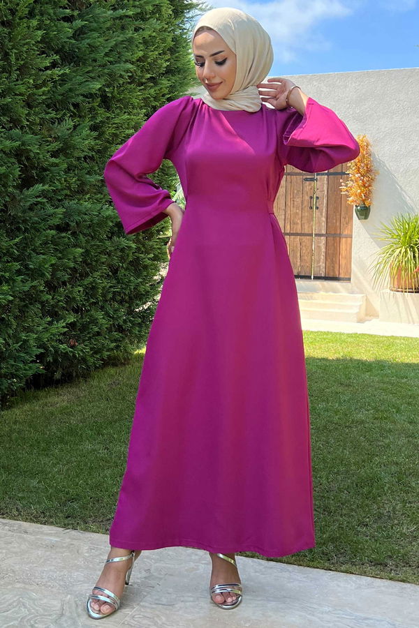 Elbise Fuşya - 10423