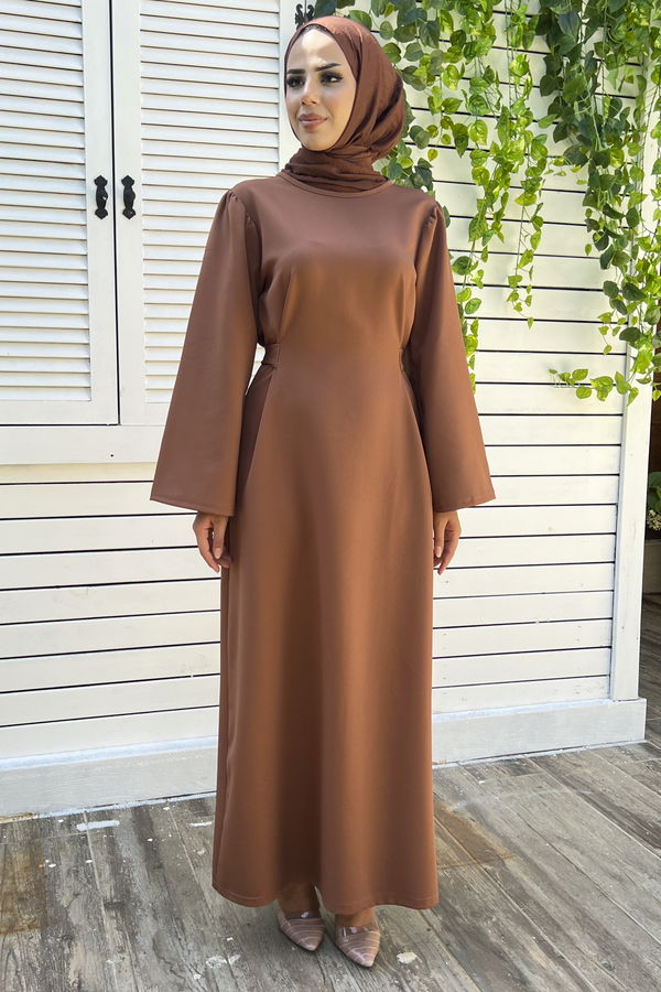 Elbise Kahverengi - 10423 KAHVERENGİ