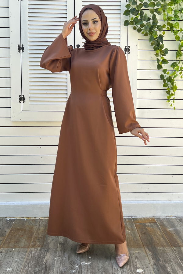 Elbise Kahverengi - 10423 KAHVERENGİ