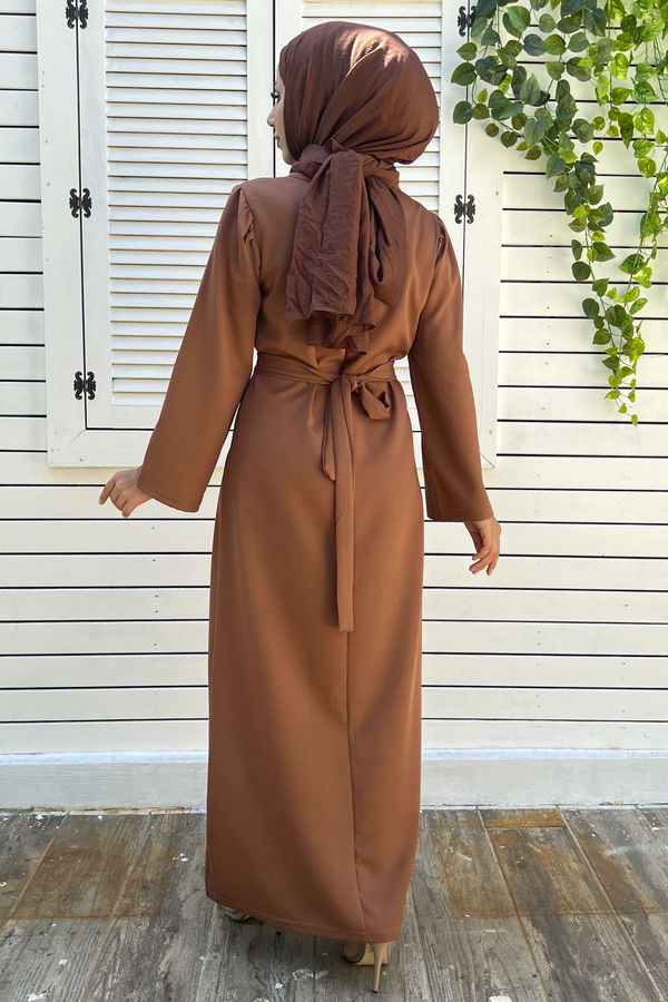 Elbise Kahverengi - 10423 KAHVERENGİ