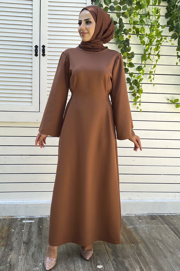 Elbise Kahverengi - 10423 KAHVERENGİ