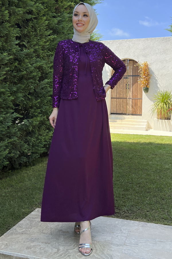 Abiye Elbise Mürdüm - 21342