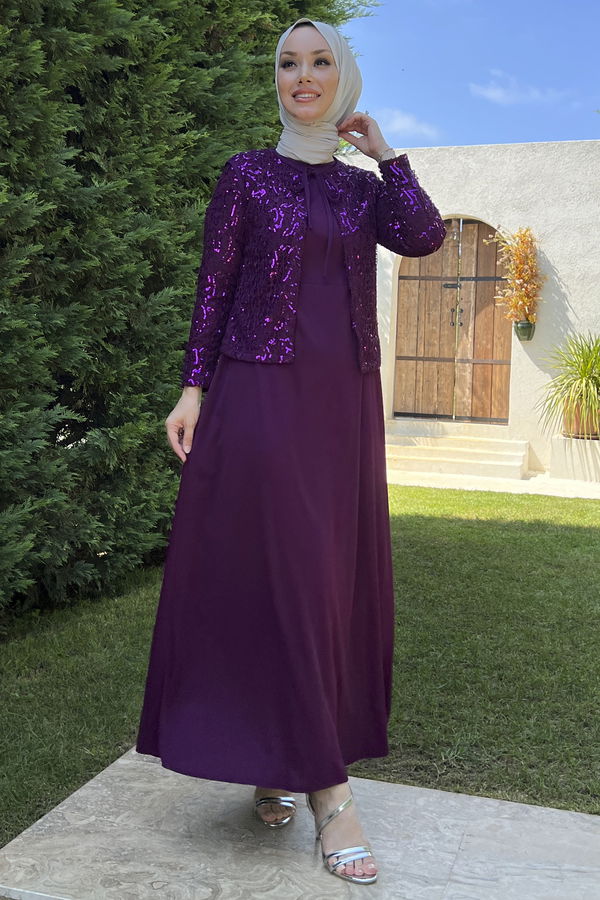 Abiye Elbise Mürdüm - 21342