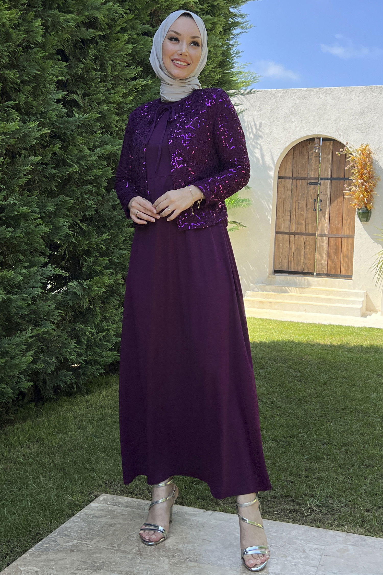 Abiye Elbise Mürdüm - 21342