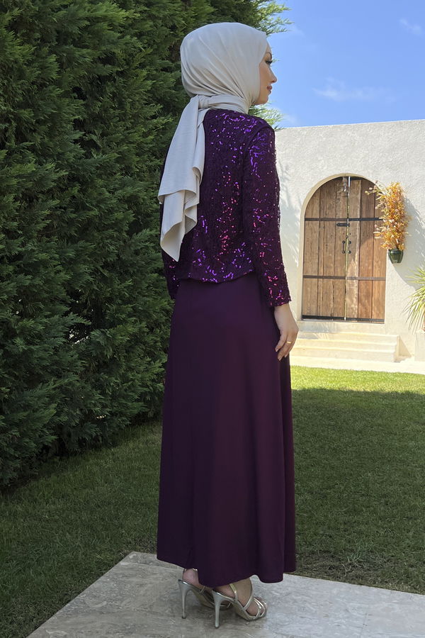 Abiye Elbise Mürdüm - 21342