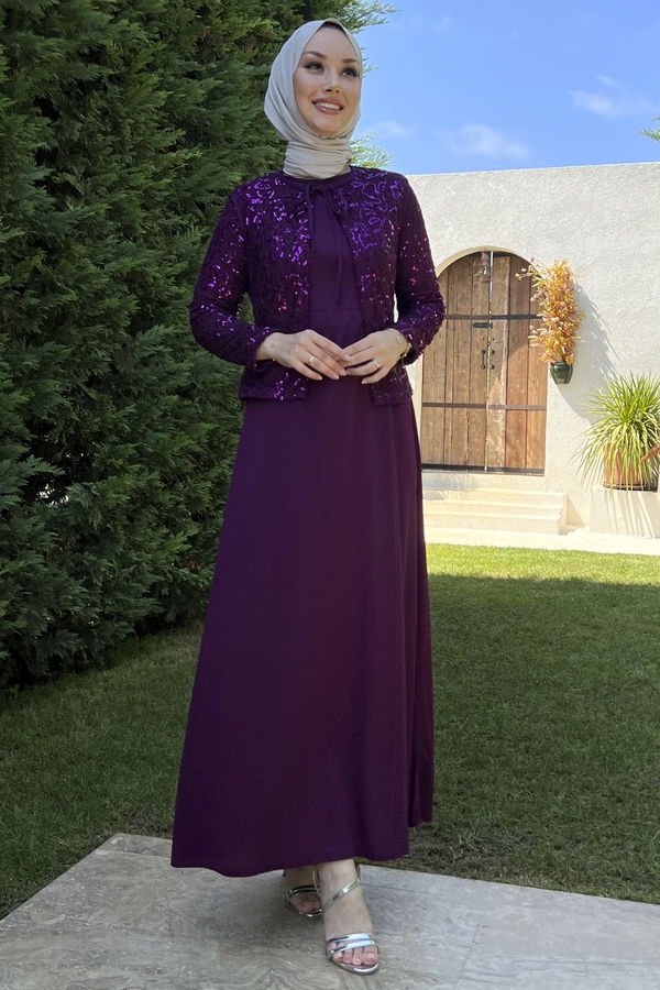 Abiye Elbise Mürdüm - 21342