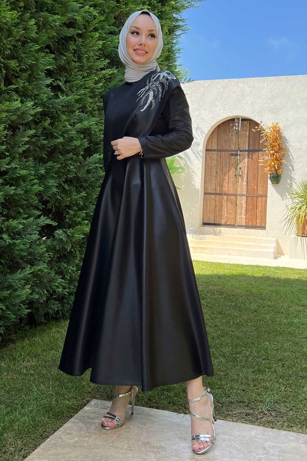 Abiye Elbise Siyah - 21343
