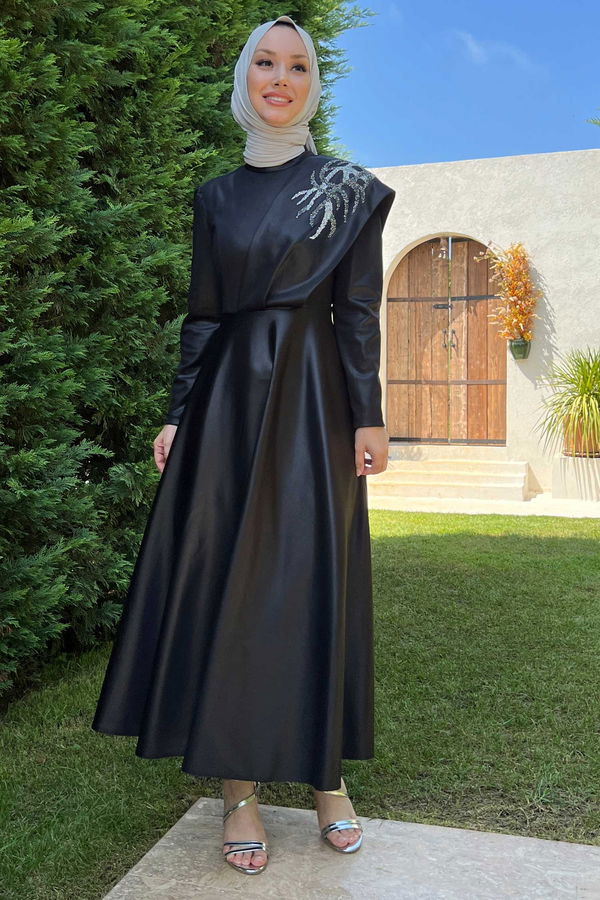 Abiye Elbise Siyah - 21343