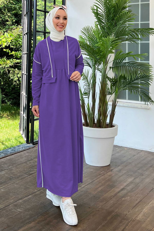 Ceket Elbise Mor - 3978
