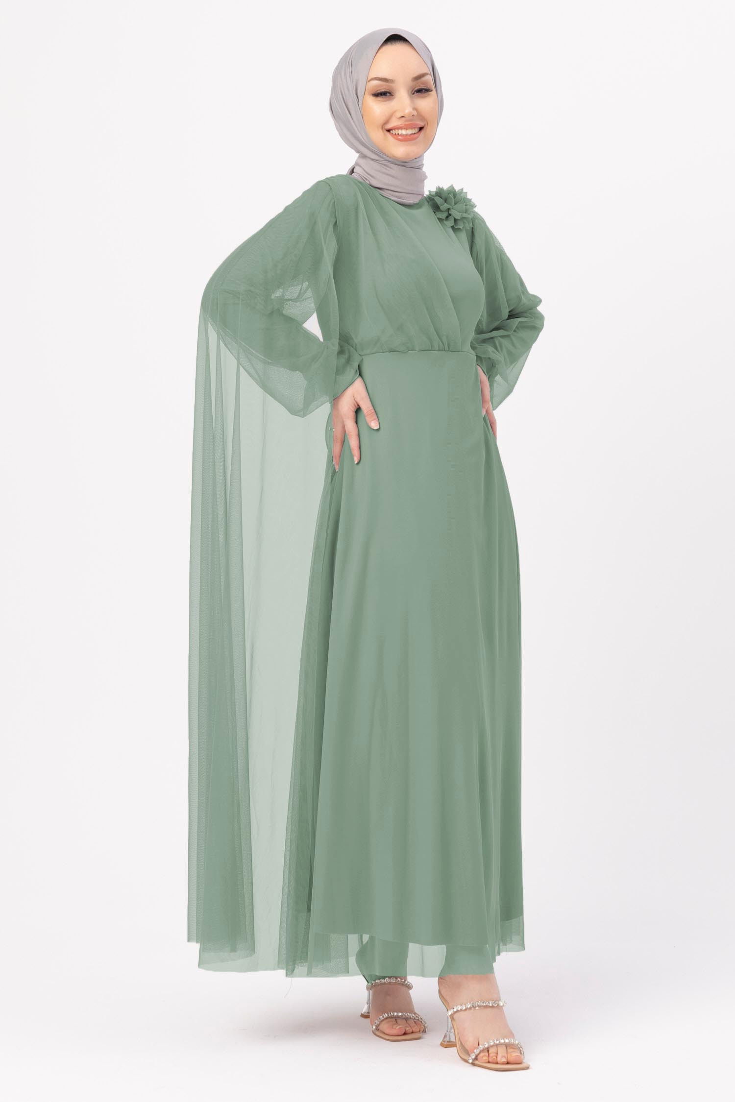 Abiye Elbise Yeşil - 10311