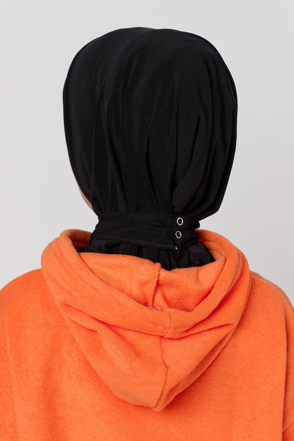 Çıtçıtlı Bone Siyah - 21509 SİYAH