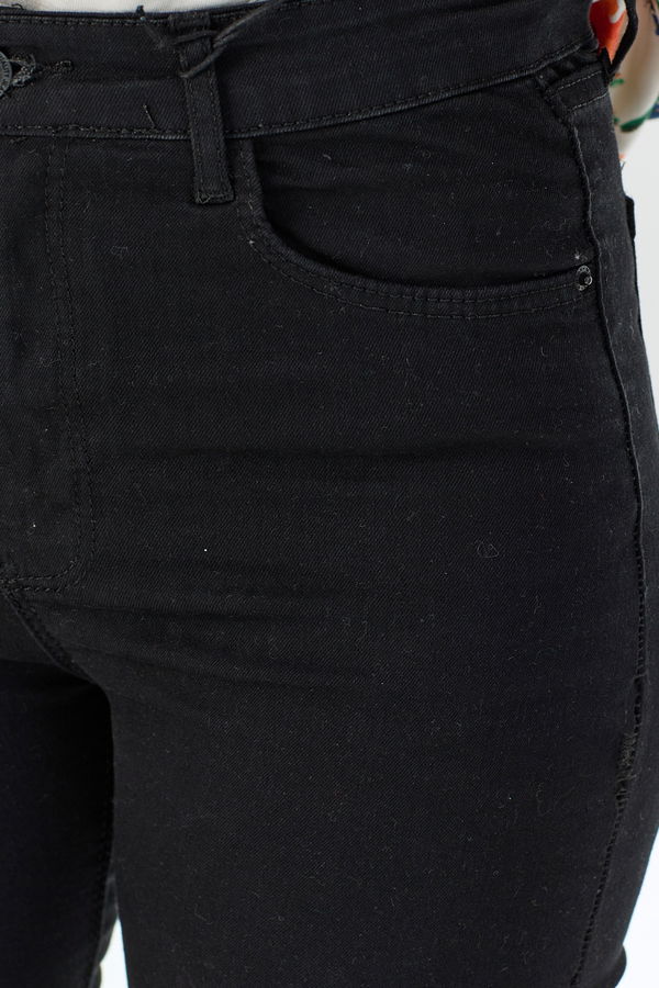 İspanyol Paça Pantolon Siyah - 21536
