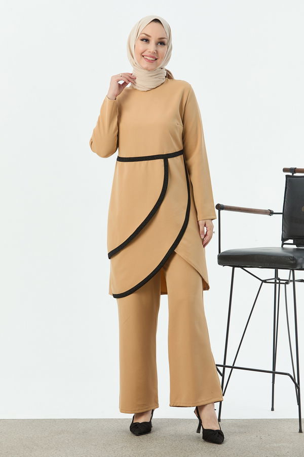 Tunık Pantolon Vizon - 10567 VİZON
