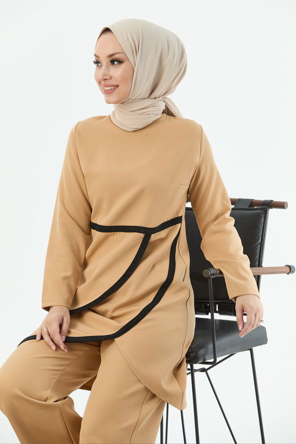 Tunık Pantolon Vizon - 10567 VİZON