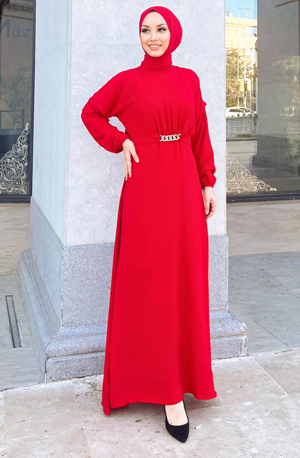 Elbise Kırmızı - 10306 Kırmızı