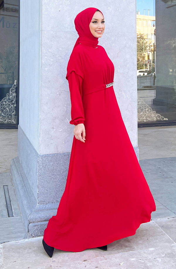 Elbise Kırmızı - 10306 Kırmızı