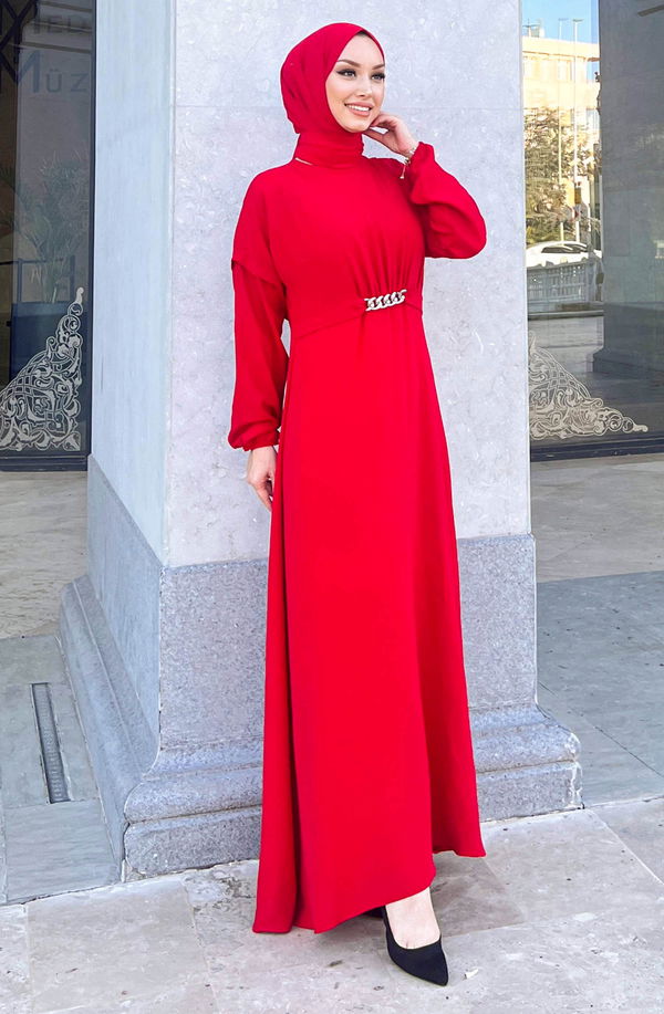 Elbise Kırmızı - 10306 Kırmızı