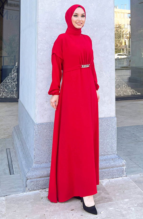 Elbise Kırmızı - 10306 Kırmızı