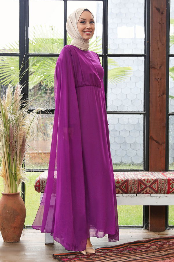 Abiye Elbise Mor - 10558 MOR