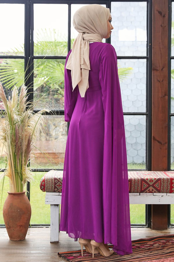Abiye Elbise Mor - 10558 MOR