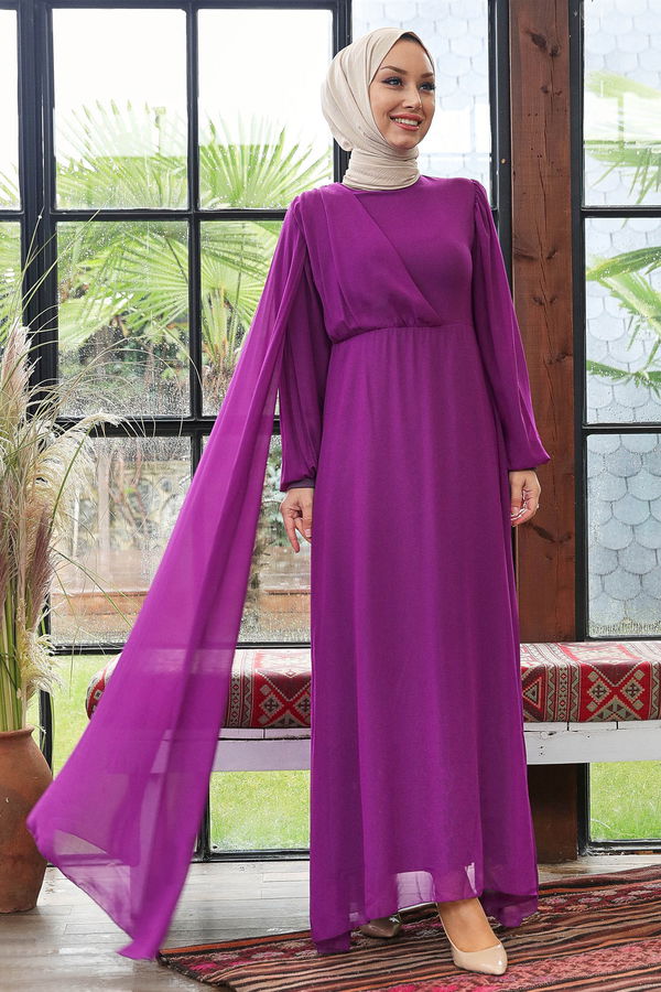 Abiye Elbise Mor - 10558 MOR