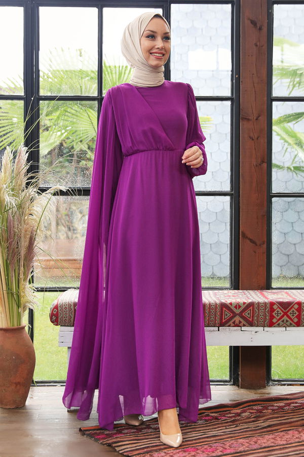 Abiye Elbise Mor - 10558 MOR