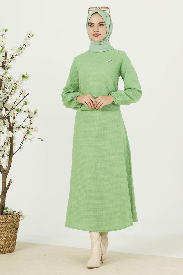 Bluz + Etek Yeşil - 21754 YEŞİL