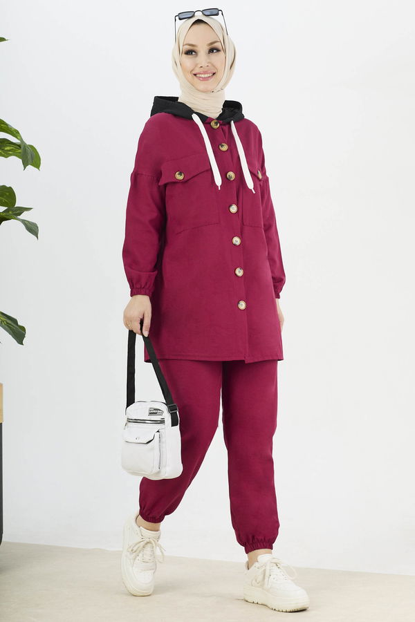 Tunik Pantolon Bordo - 11040 BORDO
