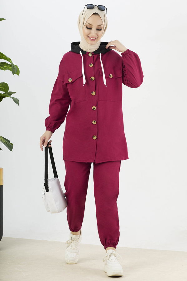 Tunik Pantolon Bordo - 11040 BORDO