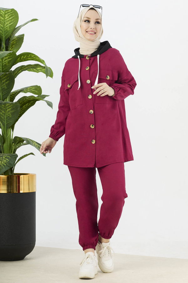 Tunik Pantolon Bordo - 11040 BORDO