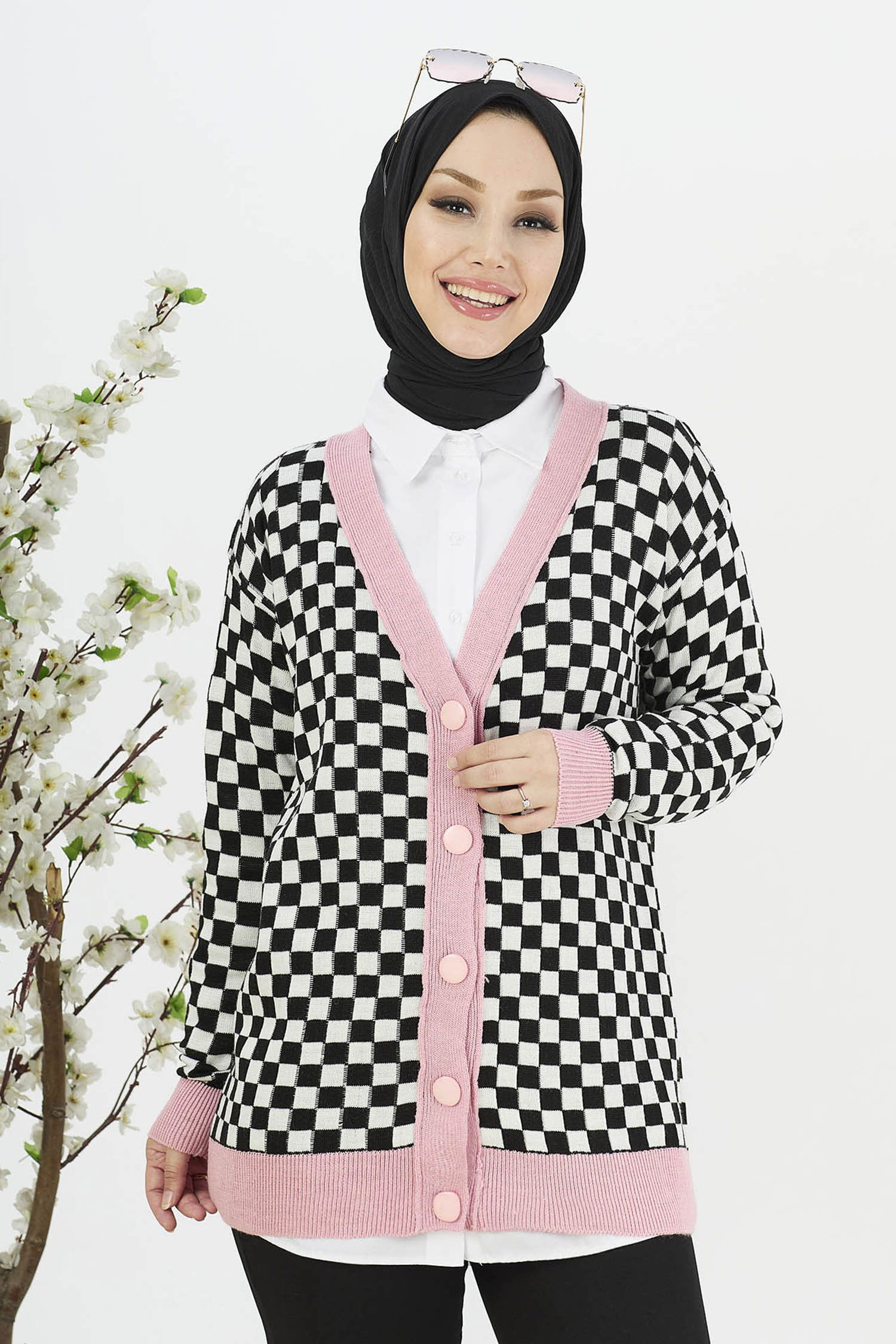 Triko Hırka Pembe - 21728